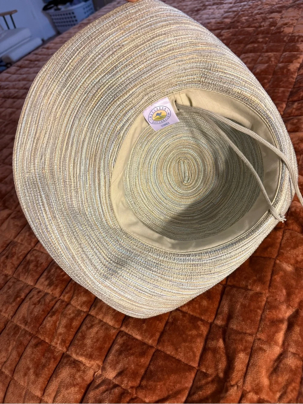 Wallaroo Wide Brim Women’s Straw Sun Hat in Pale Sage - Picture 3 of 8